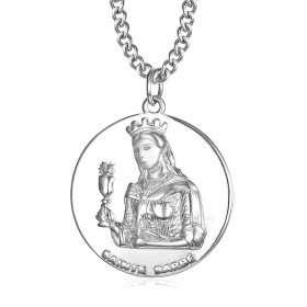 Pendentif Pompier Sainte Barbe Barbara Protectrice Acier bobijoo