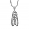 PE0257 BOBIJOO Jewelry Pendant Cicada South of France Steel