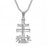 PE0193S BOBIJOO Jewelry Anhänger Kreuz von Caravaca de la Cruz 32mm stahl 316L