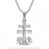 PE0193S BOBIJOO Jewelry Anhänger Kreuz von Caravaca de la Cruz 32mm stahl 316L