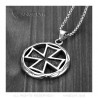 PE0038 BOBIJOO Jewelry Pendant Locket Cross Pattee Black silver