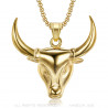 PE0274 BOBIJOO Jewelry Anhänger stierkopf Camargue Stahl Gold Gardian