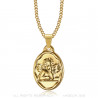 PE0269 BOBIJOO Jewelry Colgante Medalla de Ángel de la guarda Bautismo de Acero de Oro