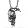 Imposant Pendentif Biker Skull Crâne Fracassé Acier 316L bobijoo