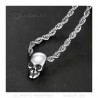 PE0267 BOBIJOO Jewelry Anhänger Biker Skull Schädel Edelstahl im Chrom-Silber-Kopf-Tod