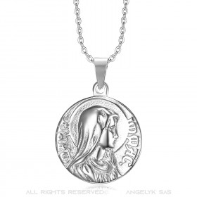 PE0266 BOBIJOO Jewelry Pendant Miraculous mary Immaculate Conception Silver