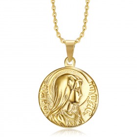 PE0265 BOBIJOO Jewelry Pendant Miraculous mary Immaculate Conception Gold