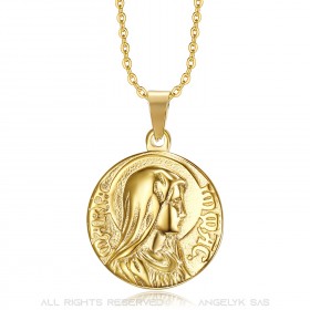 PE0265 BOBIJOO Gioielli Ciondolo Miracolosa dell'Immacolata Concezione d'Oro