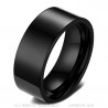 BA0368 BOBIJOO Jewelry Ring Ring Alliance 8mm Steel Black Titanium