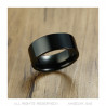 Bague Anneau Alliance 8mm Acier Noir Titane bobijoo