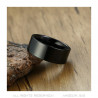 BA0368 BOBIJOO Jewelry Ring, Ring, Allianz, 8mm-Stahl, Schwarz Titan -