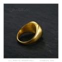 BA0015 BOBIJOO Jewelry Ring Signet ring Cabochon Steel Gold Email