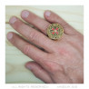 BA0177 BOBIJOO Jewelry Ring Currency Knight Templar All fine Gold Golden