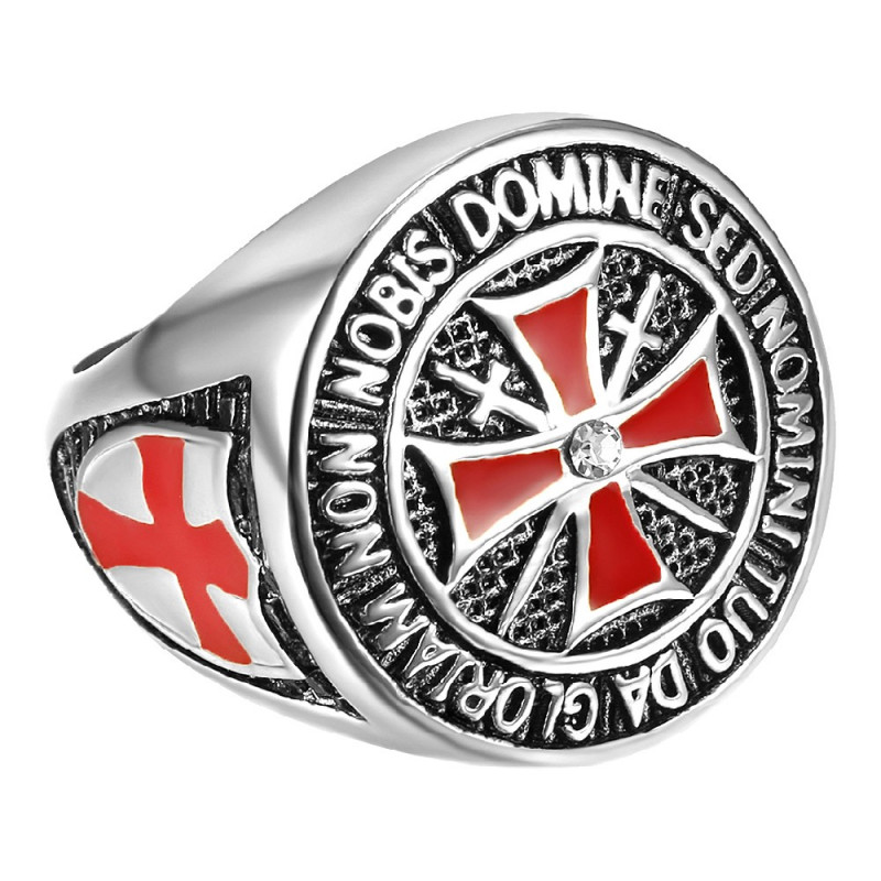 Bague Devise Chevalier Templier Tout Argent bobijoo