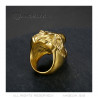 BA0208 BOBIJOO Jewelry Ring Signet ring Lion Head Gold-Plated Steel Man