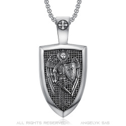 PE0278 BOBIJOO Jewelry Colgante de la Orden de Saint Michel Templarios Acero 316L