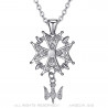 PE0155S BOBIJOO Jewelry Cross pendant Huguenot Protestant South Steel 316L + Chain