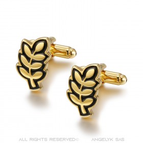 BM0038 BOBIJOO Jewelry Cufflinks Branch of Acacia FM