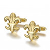 Boutons de Manchette Or Fleur de Lys France bobijoo