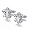 Boutons de Manchette Argent Fleur de Lys France bobijoo