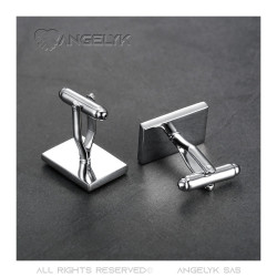 CND Cnd Drapeau Argent Sterling 925 Boutons Manchette Emballé 