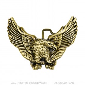 USA 3D Bronze Eagle Belt Buckle bobijoo