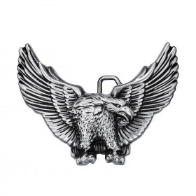 Hebilla de cinturón con águila 3D plateada de EE. UU. bobijoo