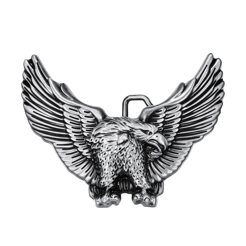 Silver USA 3D Eagle Belt Buckle bobijoo