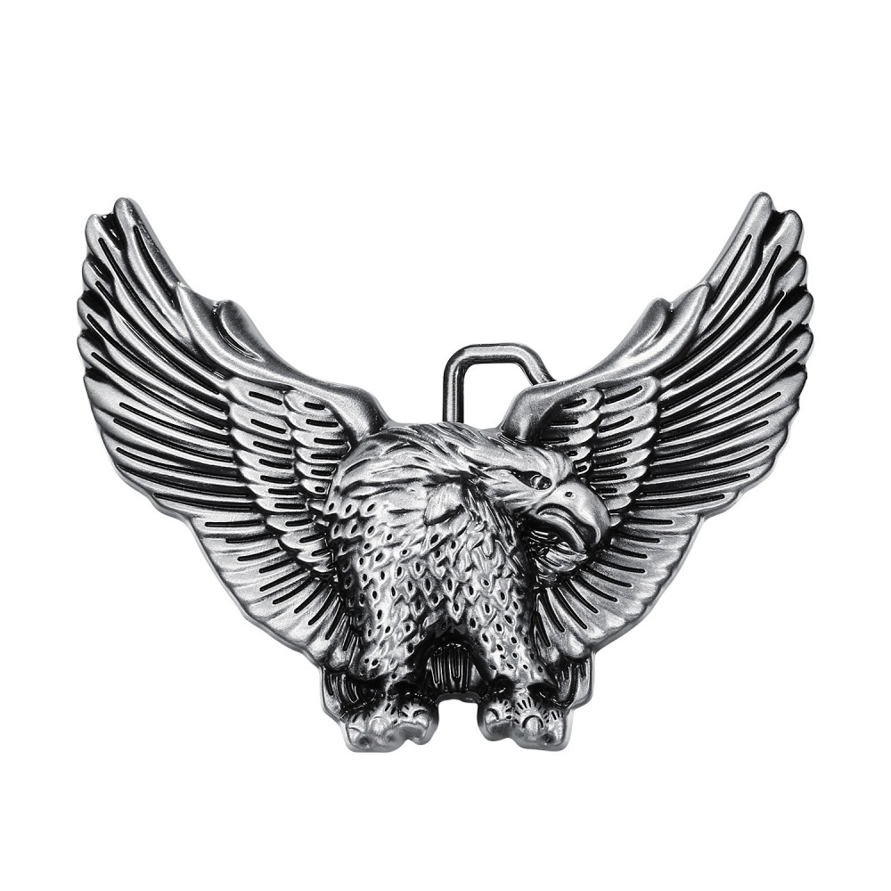 BC0002 BOBIJOO Jewelry La hebilla del cinturón de Eagle, estados UNIDOS 3D de Plata