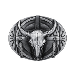 BC0004 BOBIJOO Jewelry Gürtelschnalle-Schädel, Stier, USA, Indian