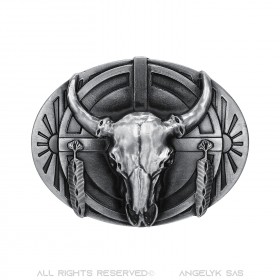 Gürtelschnalle Skull Bull USA Indian Bobijoo