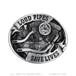 BC0008 BOBIJOO Jewelry Belt buckle Loud Pipes Save Lives