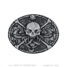 Belt Buckle Skull Shins Skull Snake bobijoo