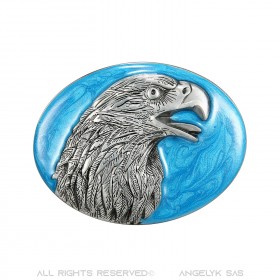 Belt Buckle Eagle Head Sky Blue Background bobijoo