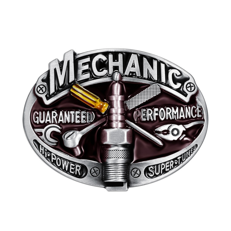 Belt Buckle Mechanic Motorcycle Biker Candle bobijoo