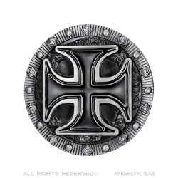 BC0017 BOBIJOO Jewelry Gürtelschnalle Kreuz Pattée Templer Biker Triker