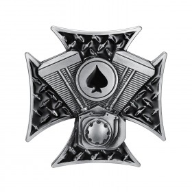 Templar Cross Belt Buckle Ace of Spades Engine V Twin bobijoo