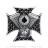 Templar Cross Belt Buckle Ace of Spades Engine V Twin bobijoo