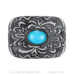 BC0027 BOBIJOO Jewelry Gürtelschnalle Türkis, USA, Biker