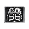 Boucle de Ceinture Carrée Route 66 Email Noir bobijoo