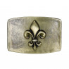 Fleur de Lys Bronze Belt Buckle bobijoo