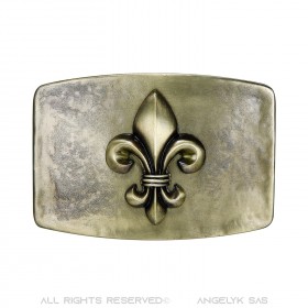 Fleur de Lys Bronze Belt Buckle bobijoo