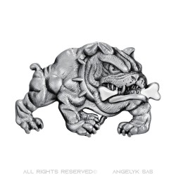 BC0034 BOBIJOO Jewelry Gürtelschnalle Bulldog Wilden Hund Biker