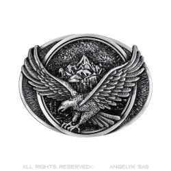 BC0037 BOBIJOO Gioielli Fibbia della Cintura Aquila Strada di Montagna, stati UNITI d'Argento
