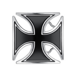 BC0040 BOBIJOO Jewelry Gürtelschnalle Schwarze Kreuz Templer Biker