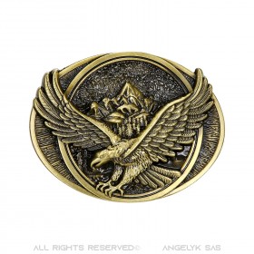 Belt Buckle Eagle Mountain Road USA Bronze bobijoo