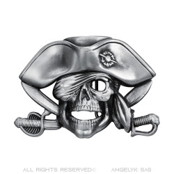 BC0043 BOBIJOO Jewelry Gürtelschnalle Biker Pirat