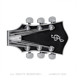 BC0050 BOBIJOO Jewelry Gürtelschnalle-Gitarre, Elektro-Rock-Schwarz