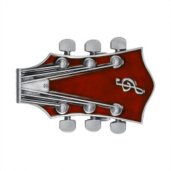 BC0049 BOBIJOO Jewelry Gürtelschnalle-Gitarre, Elektro-Rock, Rote