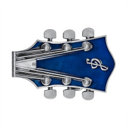 BC0048 BOBIJOO Jewelry Gürtelschnalle-Gitarre, Elektro-Rock-Blau